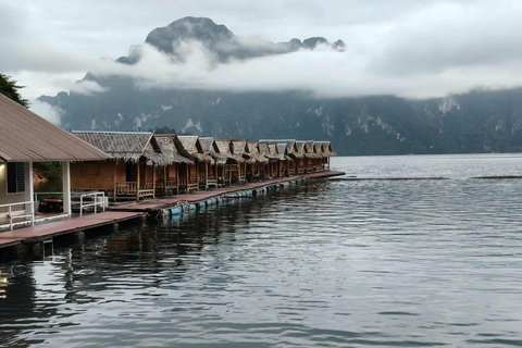 Overnight Floating Raft House Cheow Lan Lake & Coral Cave Join: Raft House Single Fan Room/Private Toilet (1 pax/room)
