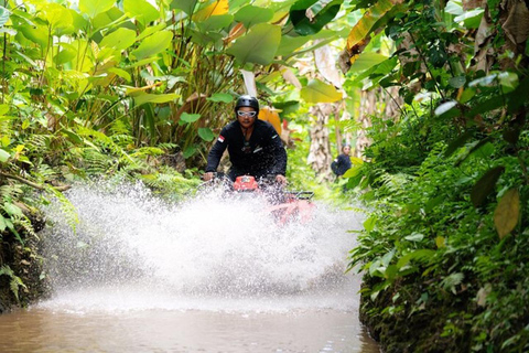Ubud: Guided Quad Bike ATV Adventure with Waterfall & Tunnel Guided Single ATV - Long Track ( 7KM / 1,5 Hours )