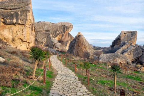 Baku: Gobustan, Mud Volcano, Fire Temple & Burning Mountain Group Tour without Entrance Fees