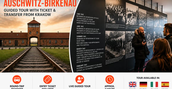 From Krakow: Auschwitz-Birkenau Guided Tour with Entry Pass