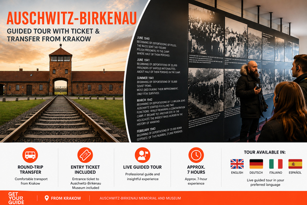 Аушвиц-Биркенау: тур из Кракова с посещением музея и трансфером