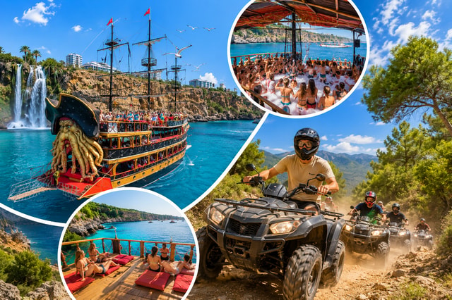 Antalya: Quad Safari & Pirate Boat Adventure – Full-Day Combination Tour