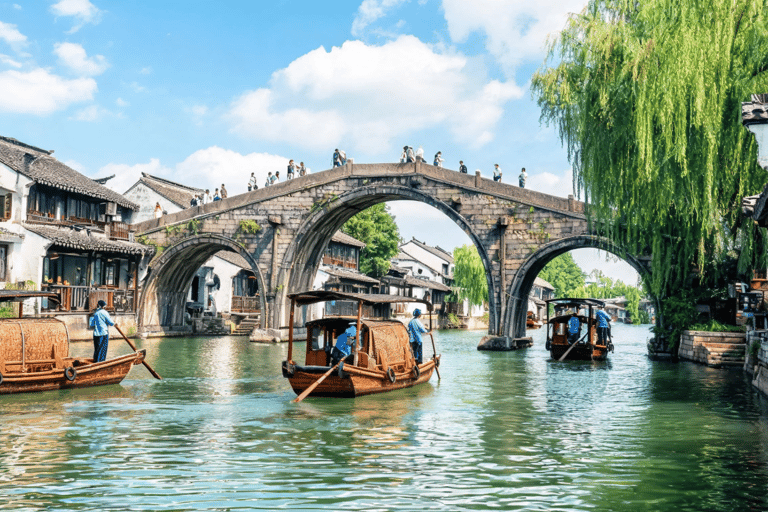 From Shanghai: Zhujiajiao Water Town Day Trip with Boat Ride