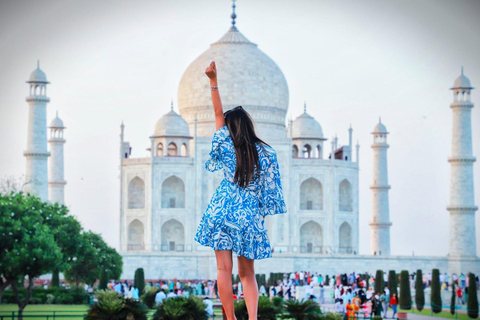 From Delhi: Private Taj Mahal & Agra Tour By Superfast Train Local Expert Tour Guide Only