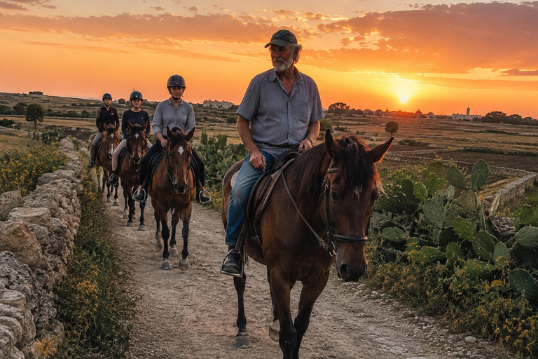 Malta: Sunset Horseback Ride Through Countryside Fields