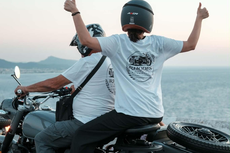 Private Rhodes Sunset Sidecar Experience: Hidden Viewpoint