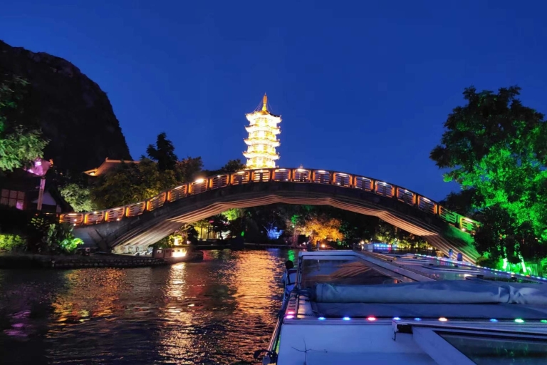 Guilin: Four Lakes Night Cruise with Round-trip Transfer