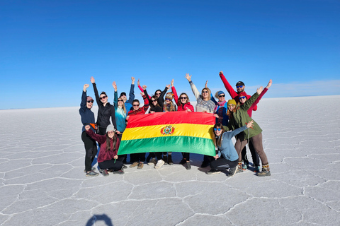 Uyuni: 3-Day Salt Flats Tour with Red Lagoon & Geysers