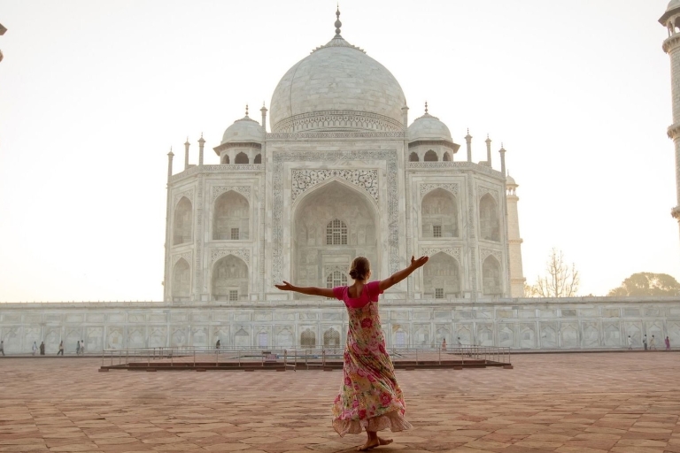 Depuis Delhi : visite du Taj Mahal, du fort d'Agra et de Baby TajExcursion avec guide touristique + voiture à courant alternatif uniquement