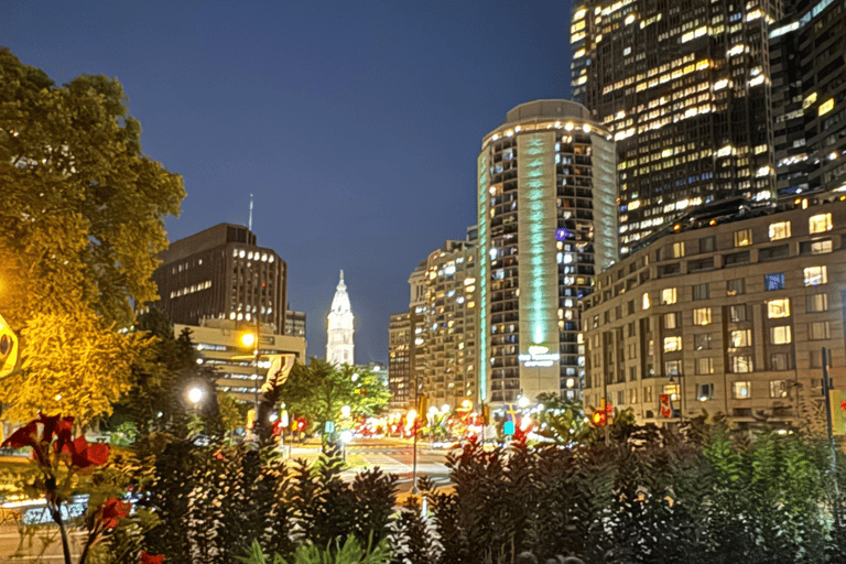 Philadelphie au clair de lune en voiturette électrique