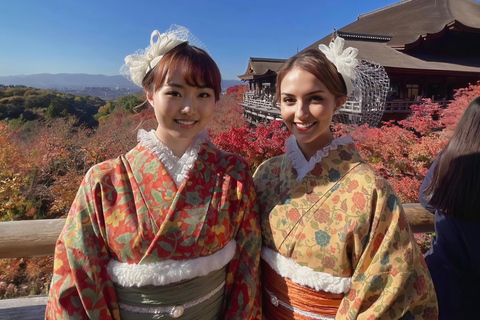 Kyoto: Gion Kiyomizudera Kimono Yukata Hairstyle& Photoshoot Kyoto Photo Session ONLY (1-Hour)