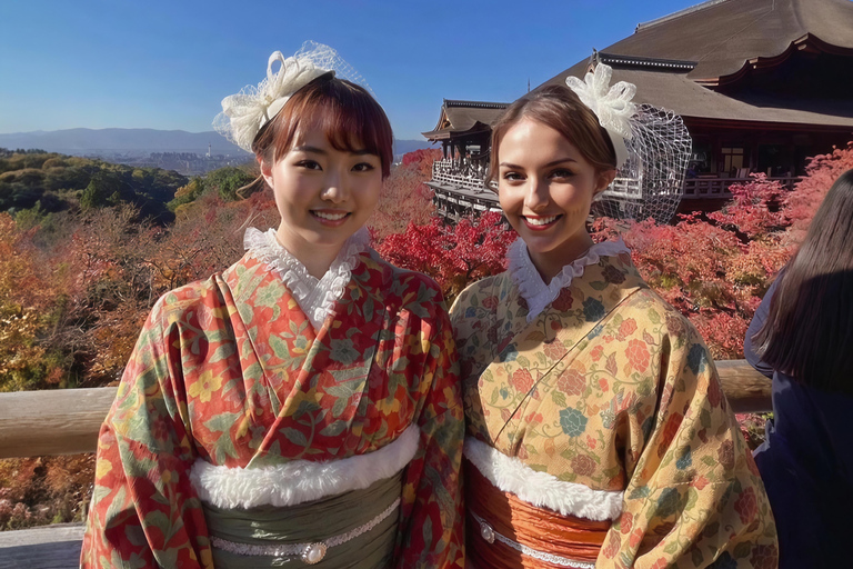 Kyoto: Gion Kiyomizudera Kimono Yukata Hairstyle& Photoshoot Kyoto Photo Session ONLY (1-Hour)