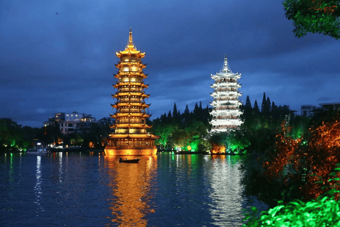 Guilin: Night Cruise on Two Rivers & Four Lakes with Lights