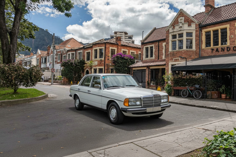 Bogotá: Night Tour in a Classic Mercedes-Benz with Wine