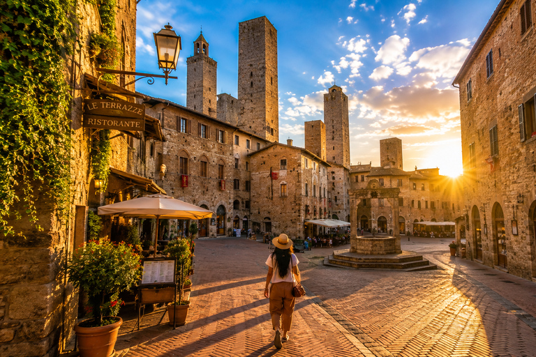Siena & San Gimignano: Wine & Culinary Tasting from Florence Siena & San Gimignano:Tuscan Lunch, Wine Tasting + Cathedral