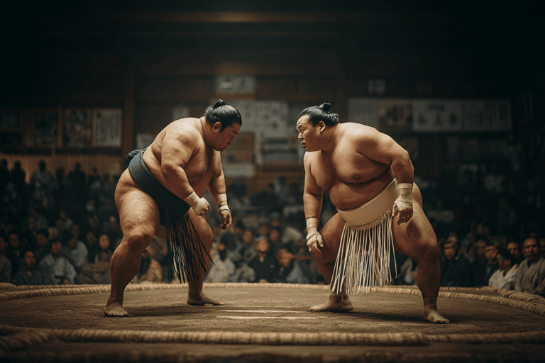 Kioto: zapasy sumo na żywo z napojem i zdjęciem