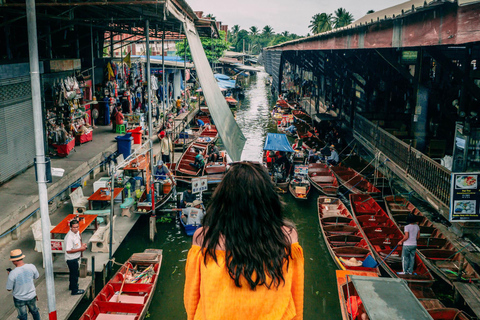 Desde Bangkok: Excursión de un día al Ferrocarril de Maeklong y al Mercado FlotanteBangkok: Ferrocarril y Mercado Flotante de Maeklong - Visita en grupo