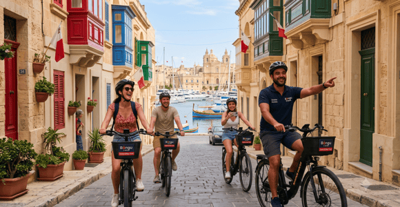 Malta: Three Cities Golden Hour E-Bike Tour