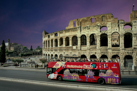 Rome: City Highlights Open-Top Bus Night Tour 9:15 PM Tour