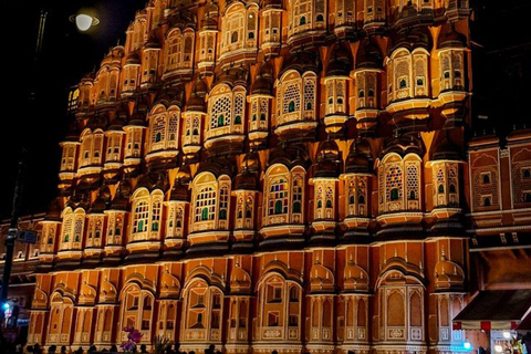 Delhi to Jaipur: Private Full-Day Guided City Highlights Car + Guide + Tickets+ Lunch
