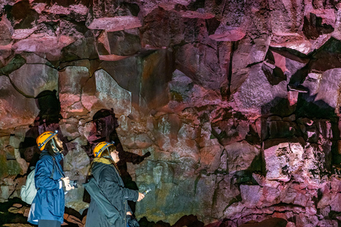 De Reykjavík : visite d'une grotte de lave en petit groupeVisite avec point de rencontre à la grotte de Raufarholshellir