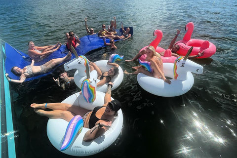 Party Pontoon Boat w/ Captain, Private up to 12ppl 6 Hours Boat Rental For 12 People