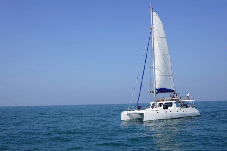 Mirissa: Tour en barco a vela en catamarán al atardecer con cenaMirissa: Tour en barco de vela en catamarán al atardecer con cena