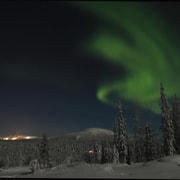 Ruka : à la recherche d'une aurore boréale en raquettes à neige