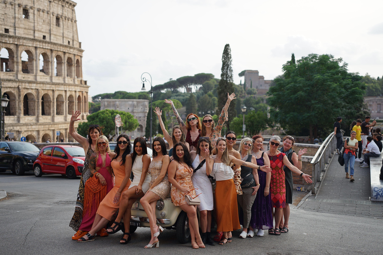 Timeless Rome: A Journey in Fiat 500 or Convertible Fiat 500 Shared Vintage Convertible Fiat 500 experience