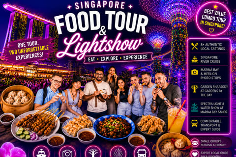 8-hr: Food Tour with 10+ Tastings, 40-min Cruise & 2 Light Shows - Image 2