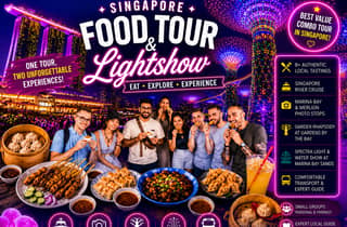 8 Stunden: Foodtour mit 10+ Verkostungen, 40-minütige Bootsfahrt & 2 Lichtshows