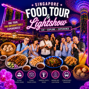 8-hr: Food Tour with 10+ Tastings, 40-min Cruise & 2 Light Shows
