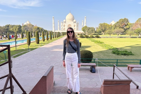 Van Delhi: privé Taj Mahal en Agra Fort TripDagtocht met toegangskaarten en lunch