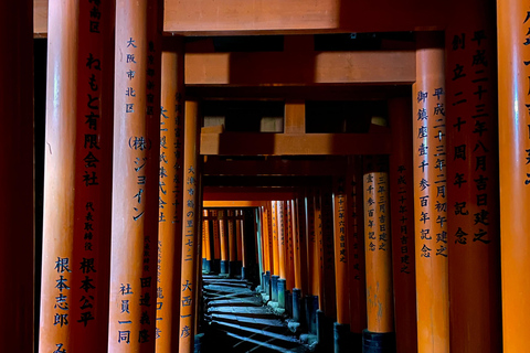 Tour serale di Fushimi-Inari a KyotoGuida turistica in lingua inglese