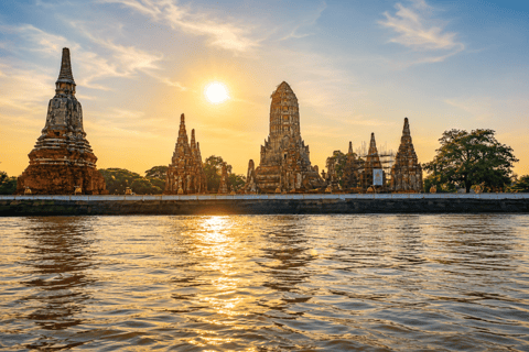 Ayutthaya Island Boat Experience with 3 Temple Stops