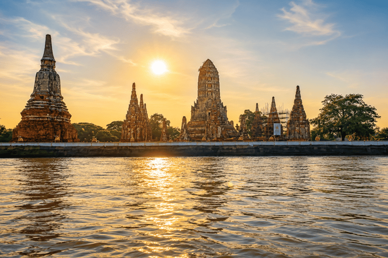 Ayutthaya Island Boat Experience with 3 Temple Stops