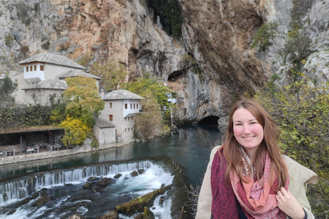 From Sarajevo: Mostar, Blagaj, Waterfalls, Pocitelj & Konjic Tour in English Without Entry Fees