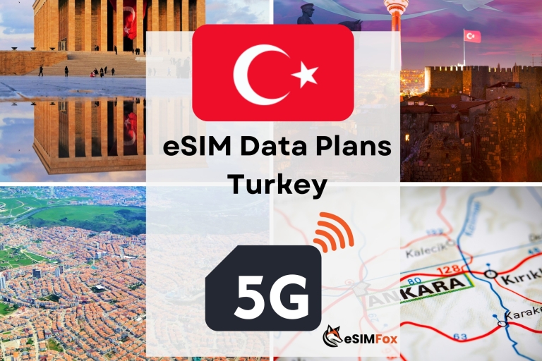 Ankara: eSIM Internet Data Plan voor Turkije hoge snelheid 4G/5GAnkara: 10GB 30Dagen
