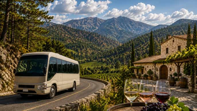Paphos: Authentic Cyprus Villages & Wine Tasting Minibus