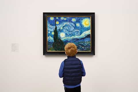 MoMA entry ticket - gallery view with visitors