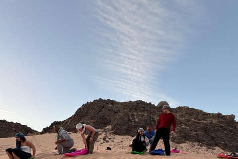 Hurghada: Mount Shaib El Banat Tour with Sandboarding Sand boarding and hiking & camel ride