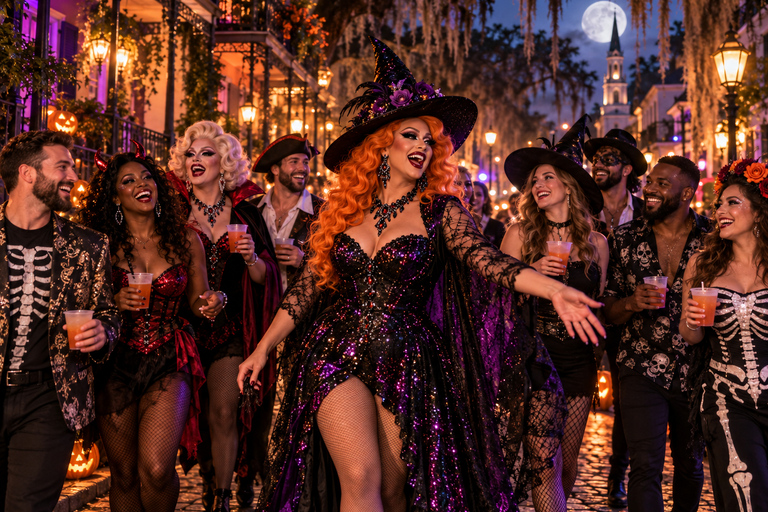 Savannah: Halloween Drag Queen Bar Crawl & Ghost Tour