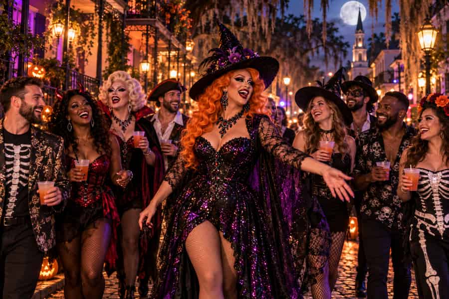 Savannah: Dragqueen-Kneipentour zu Halloween & Geistertour. Foto: GetYourGuide Savannah: Dragqueen-Kneipentour zu Halloween & Geistertour. Foto: GetYourGuide