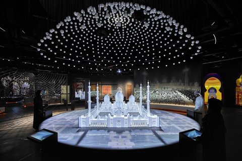 From Dubai: Abu Dhabi Grand Mosque With Light &amp; Peace MuseumSunset Shared Tour