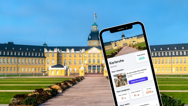Karlsruhe: Exploration Game & Tour on your Phone