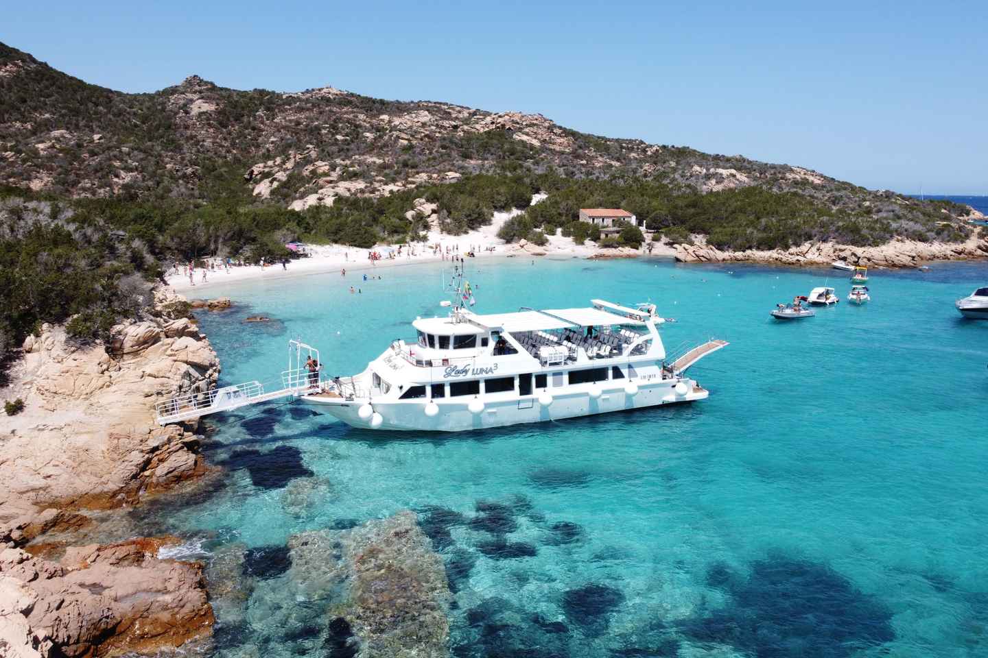 From Palau: La Maddalena Archipelago 4 Stops Boat Tour