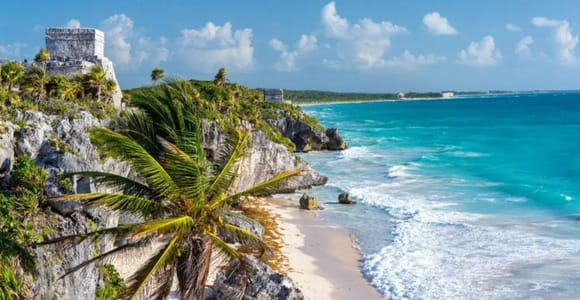 From Cancún/Riviera Maya: Tulum & Cobá Tour with Cenote Swim