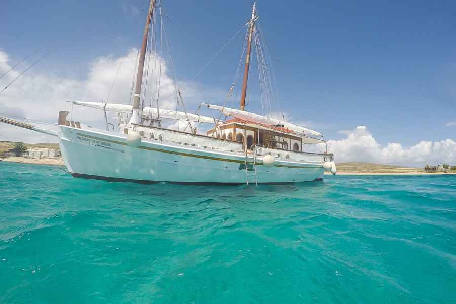 Von Mykonos aus: Delos & Rhenia Inseln Halbtagestour mit dem Boot. Foto: GetYourGuide