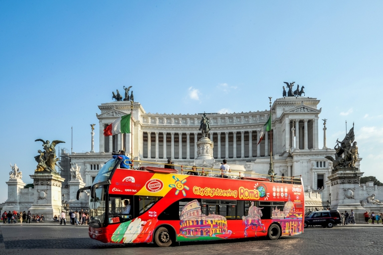 Rom: Sightseeingtour per Hop-On-Hop-Off-Bus & AudiotourRom: Hop-On/Hop-Off-Busticket für 24 Stunden