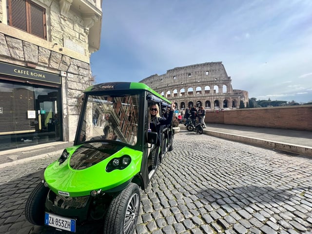 Rome : Visite en voiturette de golf avec dégustation de gelato artisanal